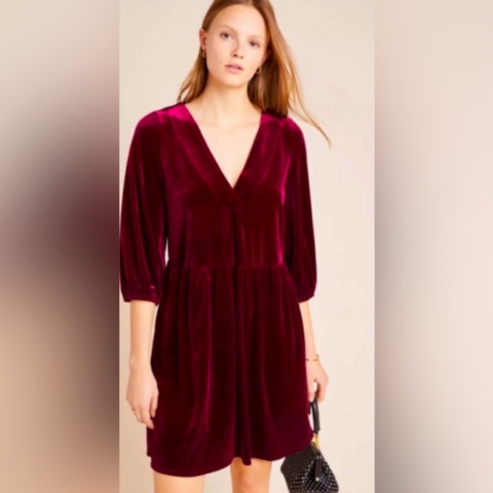 Amadi for Anthropologie Velvet dress large